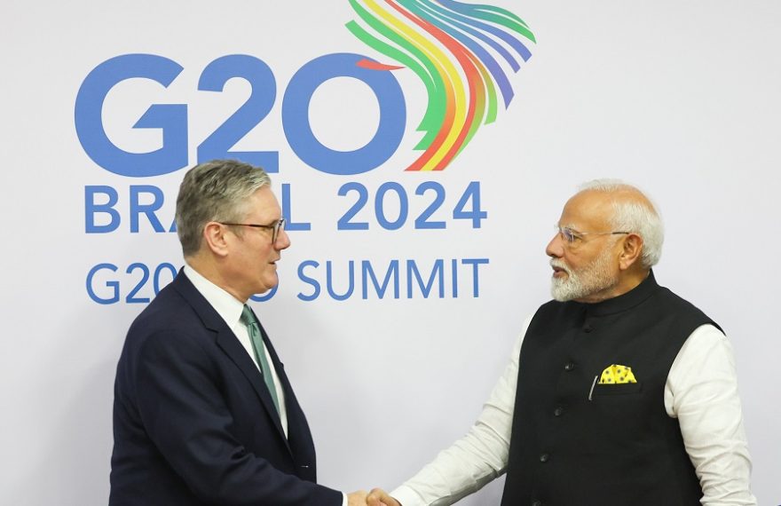 PM in a bilateral meeting with the Prime Minister of United Kingdom, Mr. Keir Starmer during G20 Summit at Rio de Janeiro, in Brazil. Image Credit: https://www.pmindia.gov.in/